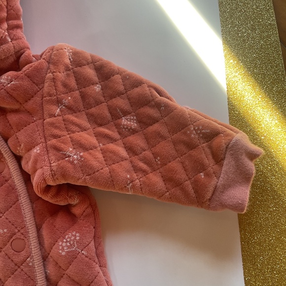 Baby Nordstrom Fur Lined Hooded Bunting Snowsuit Newborn NB Pink Desert Dottie - Picture 5 of 11